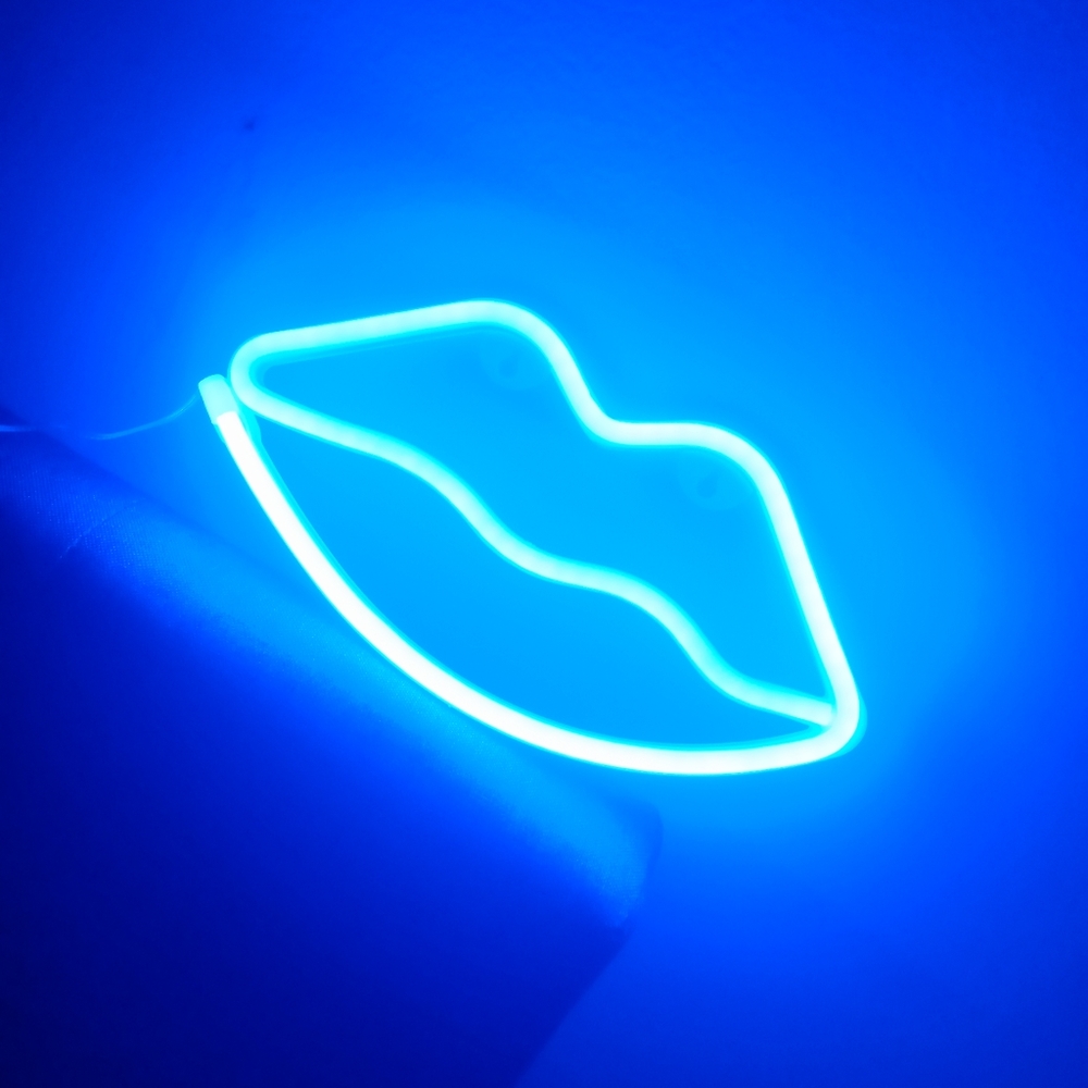 Neon Blue Lips